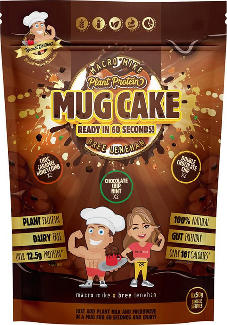  Macro Mike Mug Cake Mix - Plant Protein Mixed Pack 6x50g 