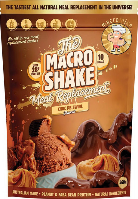  Macro Mike The Macro Shake Meal Replacement Choc PB Swirl 560g 