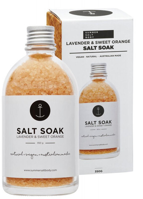 Summer Salt Body Salt Soak Lavender and Sweet Orange 350g