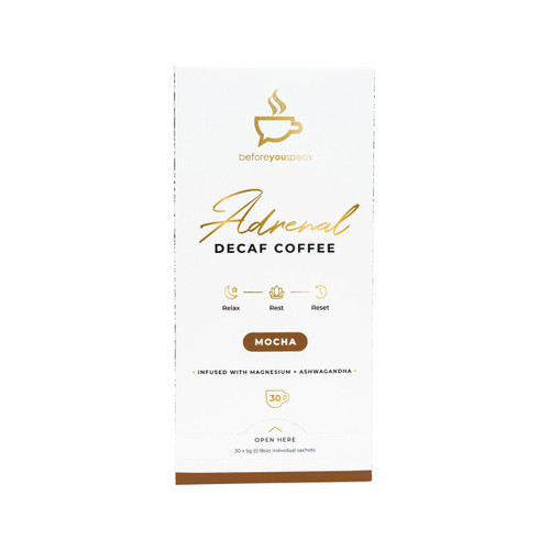 Before You Speak Adrenal Decaf Coffee Mocha 5g x 30 Pack