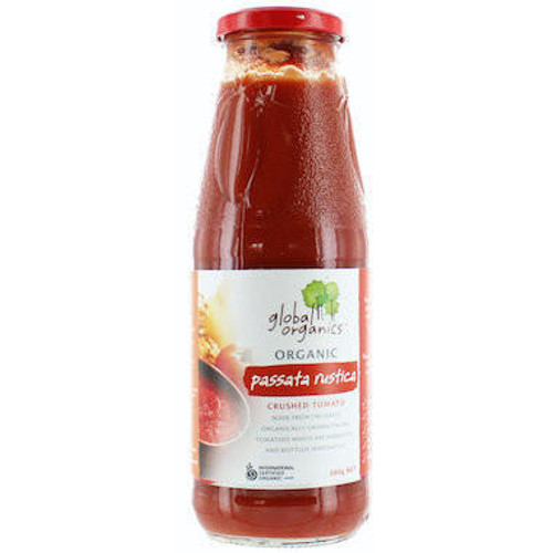  Global Organics Tomato Passata (Crushed) Rustica Organic 680g - ON SALE BB 31/12/24 