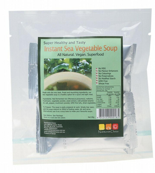 Nutritionist Choice Instant Sea Vegetable Soup Pack 4x 20G