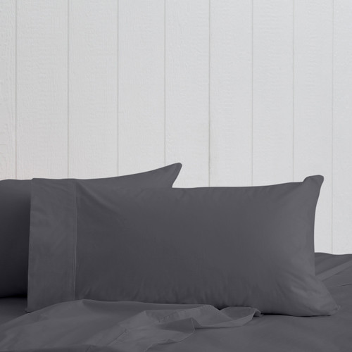 T250 Breathe Cotton Standard Pillowcase Charcoal - Odyssey