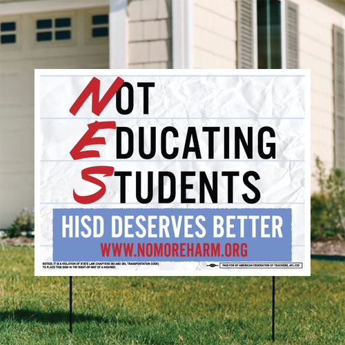 Not Educating Students (24" x 18" Coroplast Yard Sign) Not Educating Students (24" x 18" Coroplast Yard Sign)