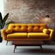 Mustard Velvet Sofa