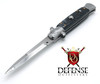 AKC Italian Switchblade Bayonet Automatic Knife 9" Stainless Blade Marble Black Assembled Kit