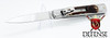 GOM INOX Italian 8" Lever-Letto Style Automatic Thin Stag Switchblade Knife
