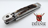 GOM INOX Italian 8" Lever-Letto Style Automatic Thin Stag Switchblade Knife