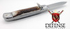 GOM INOX Italian 8" Lever-Letto Style Automatic Thick Stag Switchblade Knife