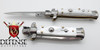 Maniago Italy 5.5" \ 14cm Italian Switchblade Mini Automatic Pearl White Acrylic Handle