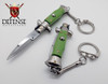 Mini INOX Italy Keychain Italian Switchblade Multi Green Acrylic Handle