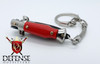 Micro INOX Italy Keychain Italian Switchblade Multi Red Acrylic Handle
