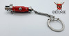 Micro INOX Italy Keychain Italian Switchblade Multi Red Acrylic Handle