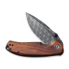 CIVIVI Pintail Flipper & Thumb Stud Knife Cuibourtia Wood Handle (2.98" Damascus Blade)