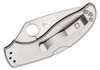 Spyderco UpTern Folding Knife - Satin Partial Serrated Blade, Stainless Steel Handles