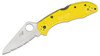 Spyderco Salt 2 Folding Knife Serrated Blade, Yellow FRN Handles