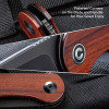 CIVIVI Elementum Flipper Knife Wood Handle (2.96" D2 Blade)