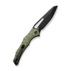 CIVIVI Spiny Dogfish Manual Thumb Knife OD Green G10 Handle (3.47" Black Stonewashed 14C28N Blade)