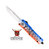 Cobratec FS-3 Medium Blue Lure Drop Point Non Serrated OTF Knife