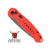 CobraTec OD Red Handle Diablo Side Opener Automatic Black Stonewash