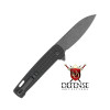 Cobratec Black Rhino Black Frag Aluminum Handle D2 Black Stonewashed Blade Folder