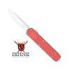 Cobratec Small Warrior Knife Red Drop Point Plain M390 Blade OTF