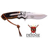 Elk Ridge Imitation Stag Horn Spring Assist Knife with Leather Pocket Lanyard