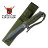 MTech USA Fixed Full Tang OD Green Paracord Wrapped Handle Side Carry Knife