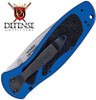 Kershaw Blur Folding Knife Assisted Folding Knife,Stonewash Plain Blade, Blue Aluminum Handles