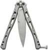 Kershaw 5050 Moonsault Balisong Butterfly Knife Spear Point Blade and Stainless Steel Handles, Latch Lock