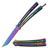 MTech Spectrum Balisong Butterfly Trainer Neo Chrome Rainbow