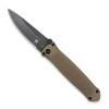 CobraTec Knives Brown Quick Strike Hidden Release Automatic Black Stonewash Blade