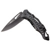 MTech Spring Assisted Tactical Black Skeleton Handle Plain Black Blade