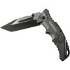 USMC Spring Assisted Knife Grey Handle Tactical Black Blade