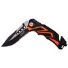 MTech USA Spring Assisted EMT Logo with Black Partial Serrated Blade