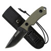 Tac-Force Tan Frag Fixed Side Carry 8CR13 Stonewashed Finish Blade