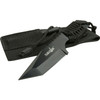 Survivor Fixed Blade Black Tanto Full Tang with Fire Starter Kit Knife