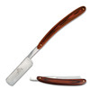 Master USA Razor Blade Brown Wood Folding Knife