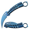 MTech USA Martial Arts Training Dull Blade Blue Ti Coated Balisong Butterfly