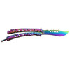 MTech USA Martial Arts Trainer Ti Coated Wave Balisong Butterfly Dull Blade