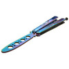 MTech USA Ti Coated Neo Chrome Spider Trainer Dull Blade Balisong Buterfly Knife