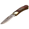 Elk Ridge Gentleman's Folder Pocket Knife Wood Handle Damascus Etched Blade