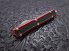 Microtech Makora Weathered Red Double Edge Apocalyptic Standard w/ Nickel Boron Internals Signature Series