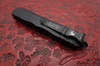 Microtech Dirac Black Tactical OTF Knife Standard Double Edge Fully Serrated Blade