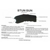 Instruction sheet for the Cheetah Cyclone stun gun showing charging instructions, flashlight operation, alarm controls, and safety switch locations.