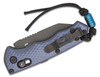 Benchmade Auto Immunity Automatic CPM-M4 Cobalt Black Wharncliffe Blade, Crater Blue Billet Aluminum Handles