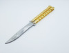 Gold Butterfly Classic Knife with Holes in Handle Stainless Blade