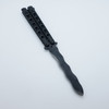 Kriss Design Tactical Black Balisong Butterfly Knife with Holes