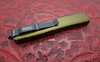 Microtech Ultratech Automatic OTF Knife Black Plain Drop Point Blade, OD Green Aluminum Handle