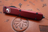 Microtech Ultratech Automatic OTF Knife Black Double Edge Dagger Blade, Merlot Aluminum Handle